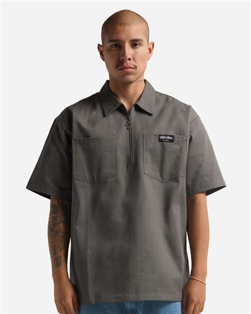Unisex Quarter-Zip Short Sleeve Work Shirt - SHQZWS 3