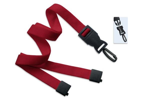 5/8" Polyester Lanyard with Breakaway and Quick Release (Plastic J-Hook) 4