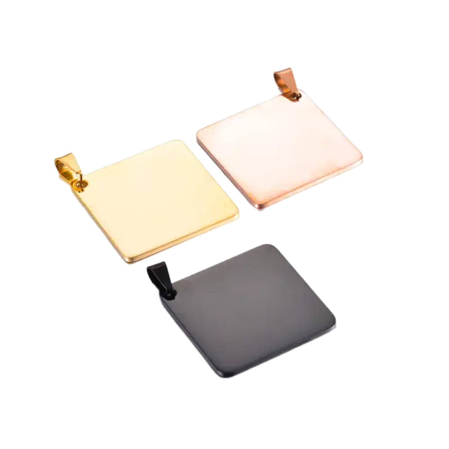 Square Stainless Steel Pet Tag 4