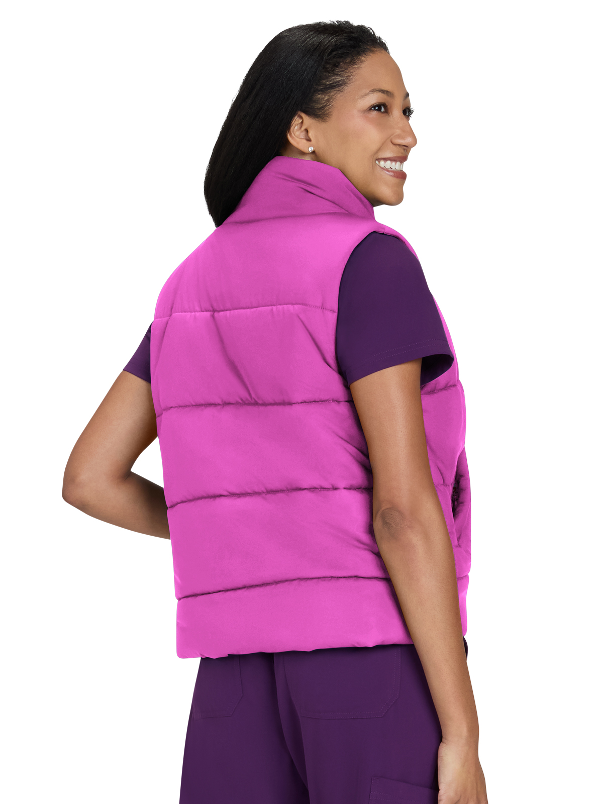 koi - Essentials - Women's Two-Pocket Nula Puffer Vest 11