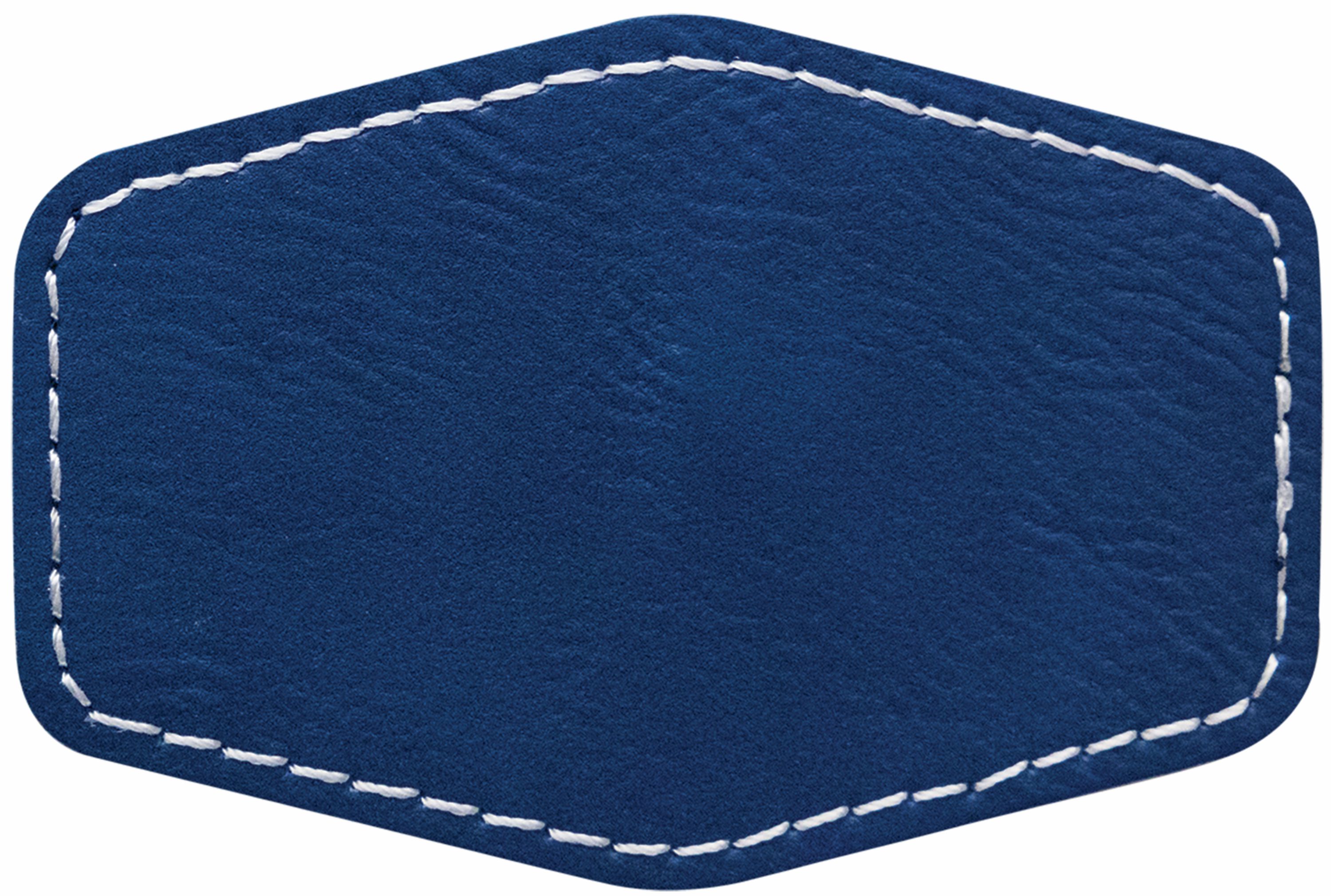 3" x 2" Hex Leatherette Patch with Adhesive 11