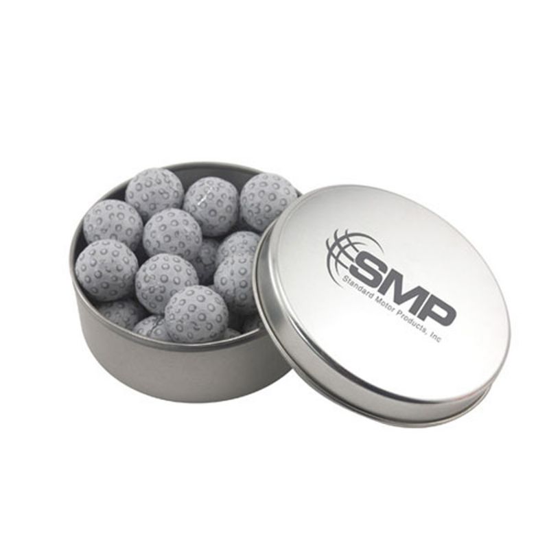 Round Tin with Chocolate Golf Balls 1