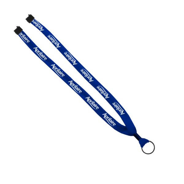 5/8" Polyester Shoelace Lanyard with Metal Crimp & Split-Ring 119