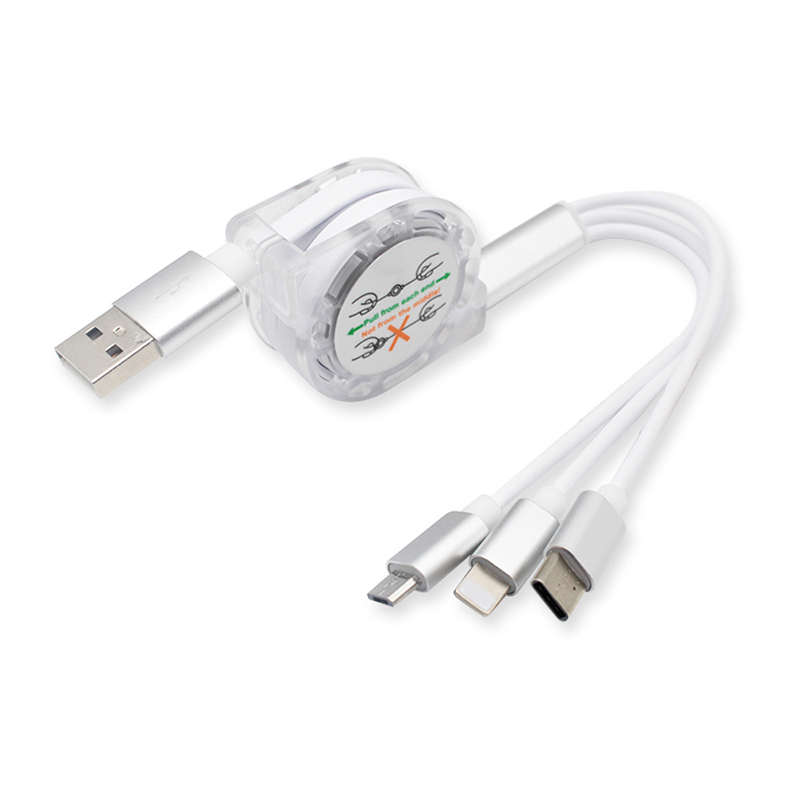 TriFlex Retractable 3-in-1 Cable 3