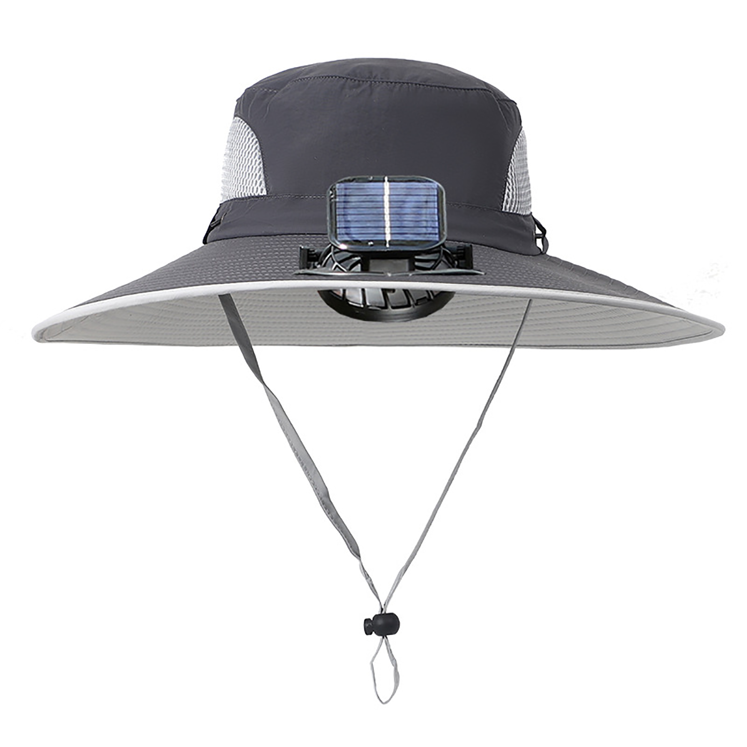 Wide Brim Solar USB Rechargeable Fan Sun Hat 9