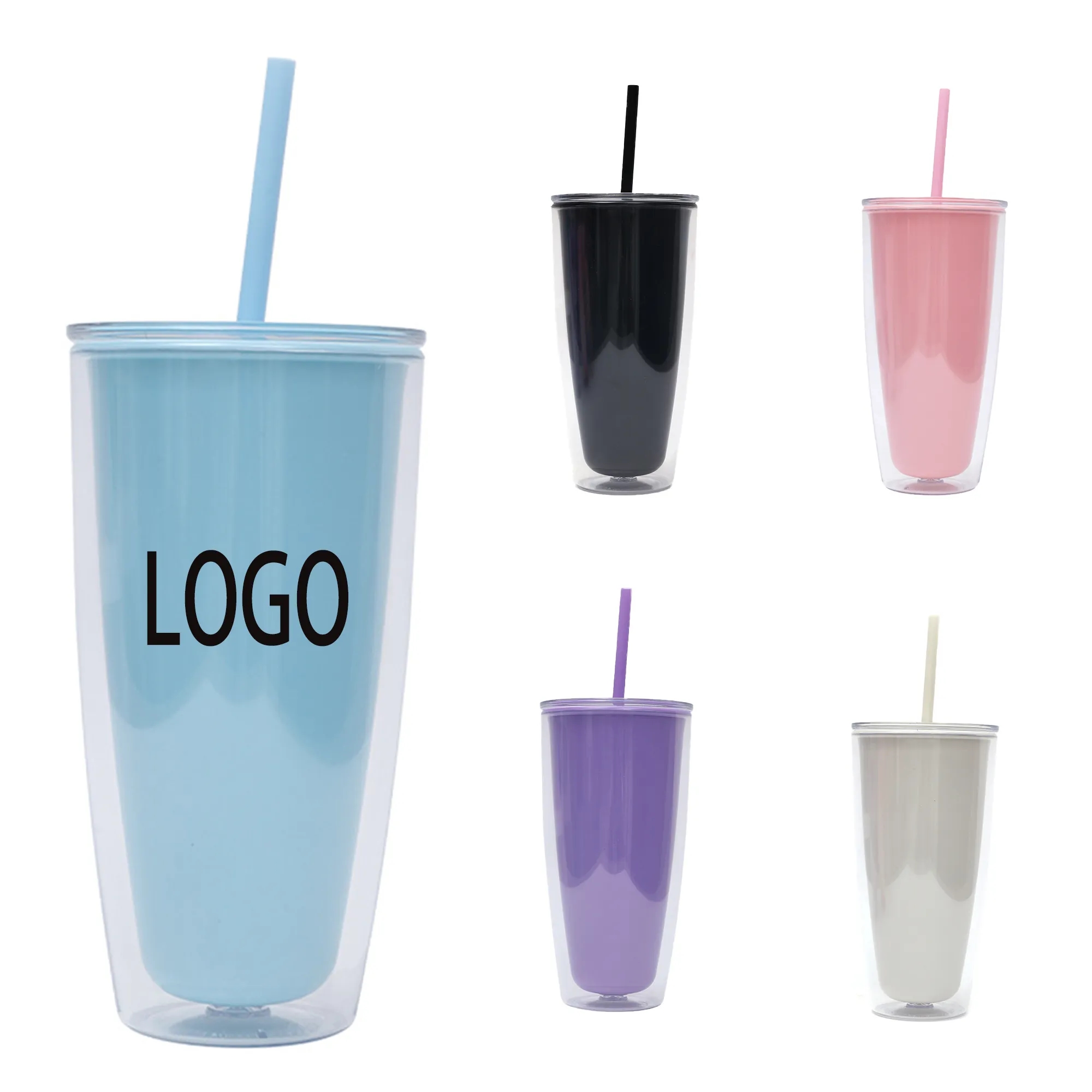 25 oz Reusable Double Walled Plastic Cup 3