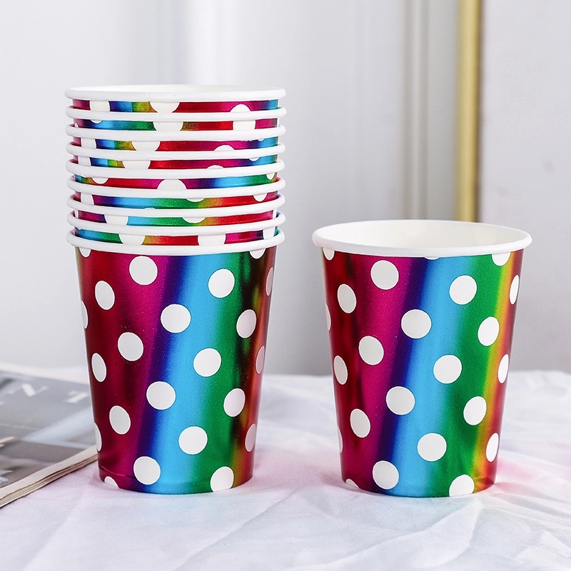 9oz Disposable Party Picnic Beverage Ice Cream Paper Cup 12