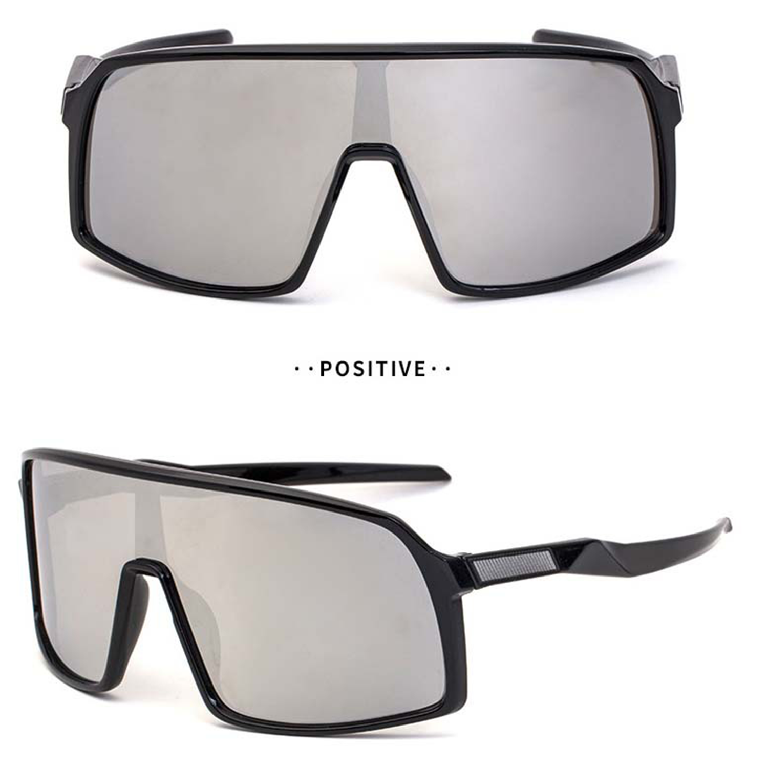 Oversized Mirrored Retro Reflective Sunglasses 5
