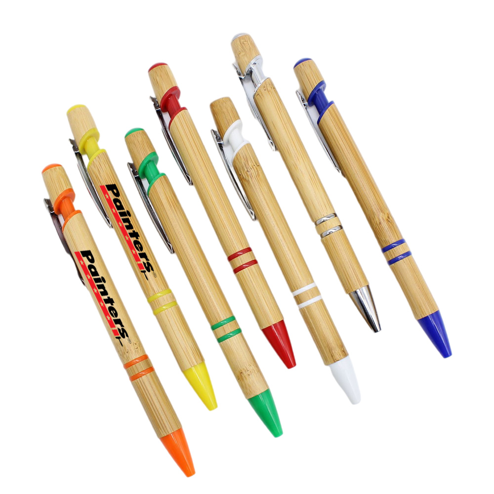 Eco-friendly Retractable Bamboo Ballpoint Pen 1