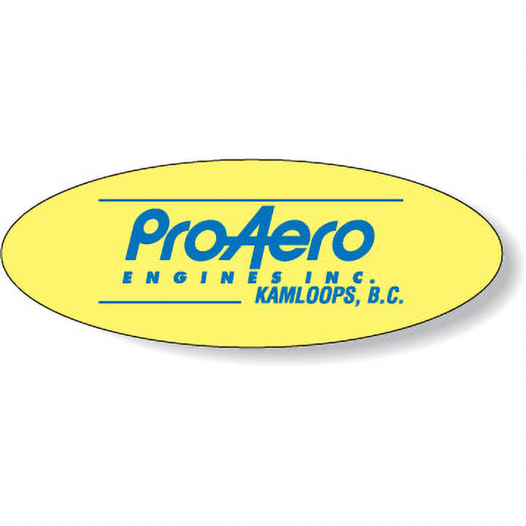 Fluorescent Chartreuse Flexo-Printed Stock Oval Label (1.5"x4")