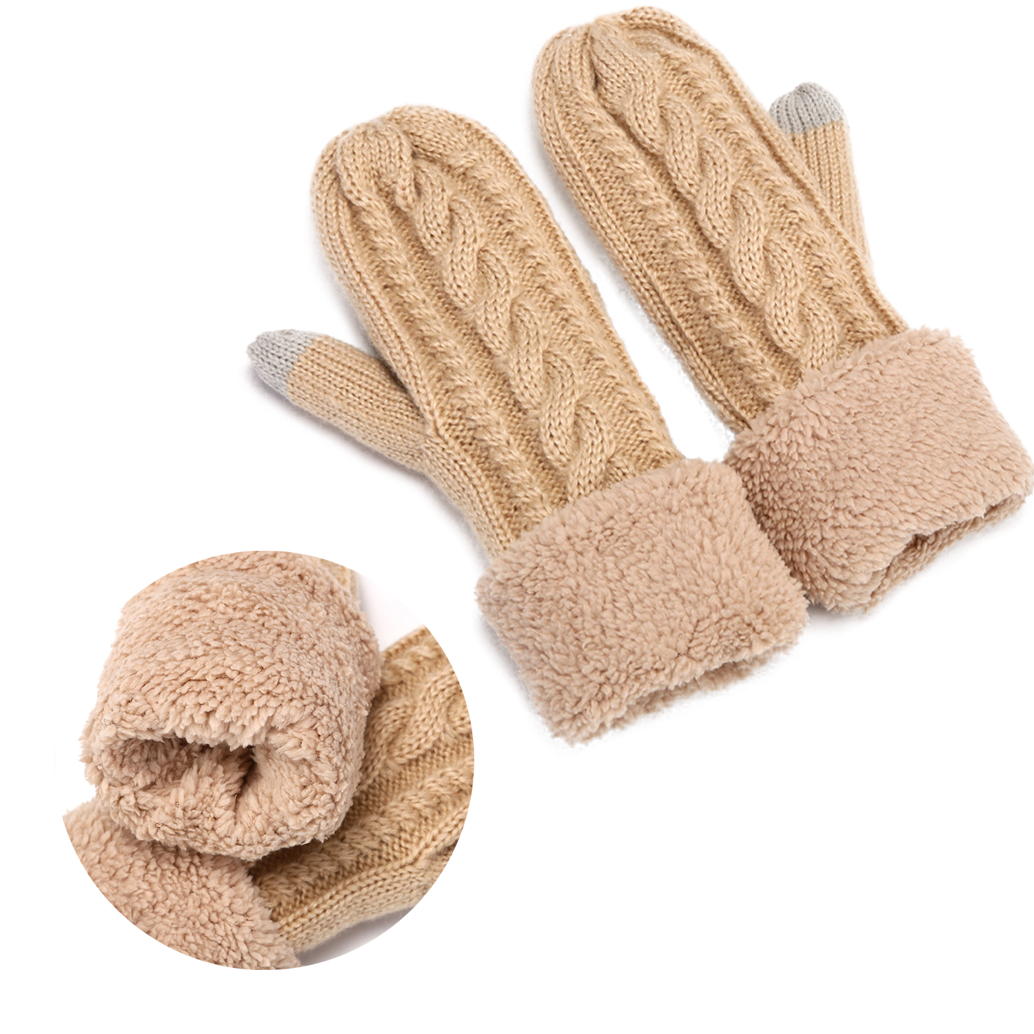 Windproof touchscreen gloves for winter 4