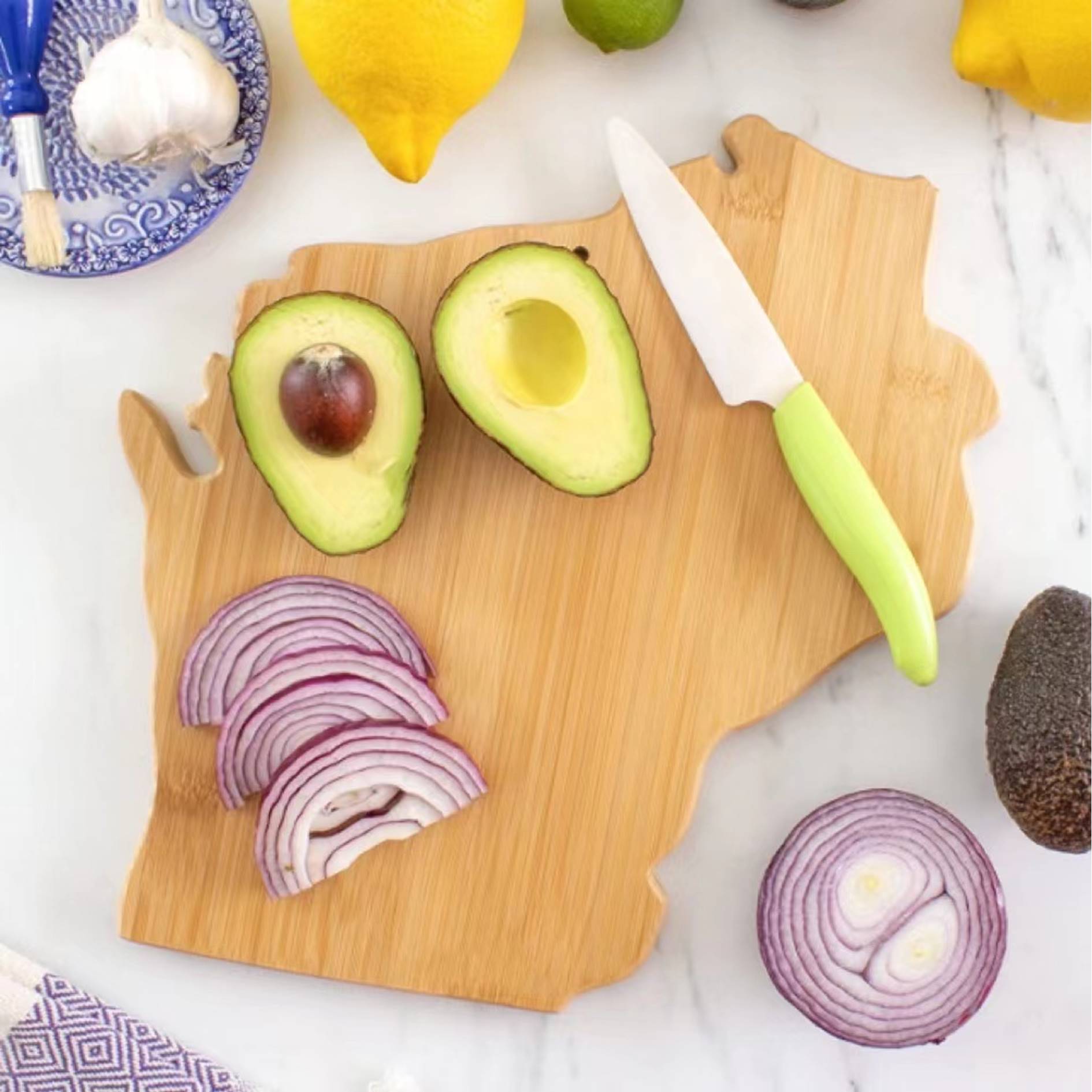 Wisconsin State Shaped Serving Cutting Board 5