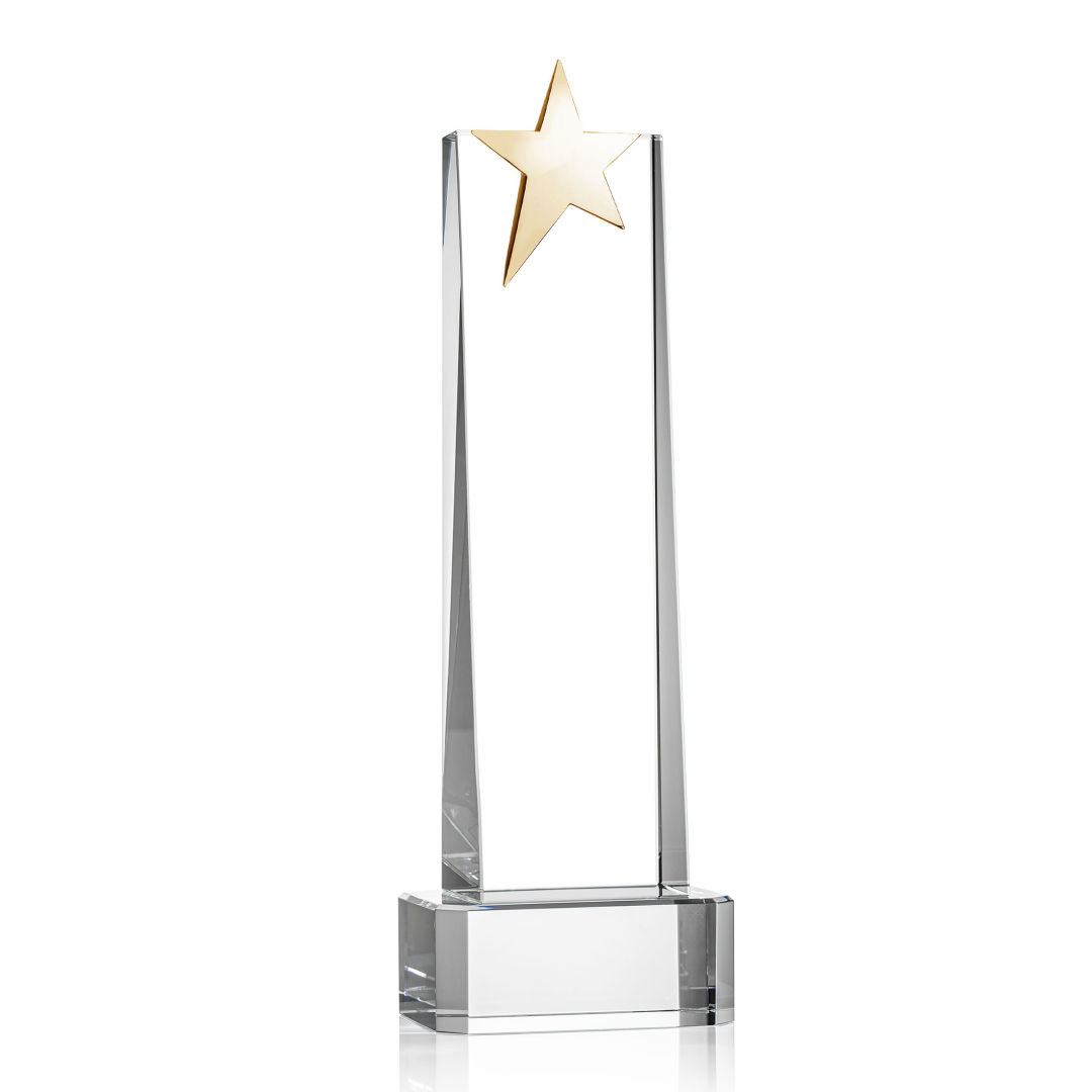 Fanshaw Gold Star Award on Base - Clear 8