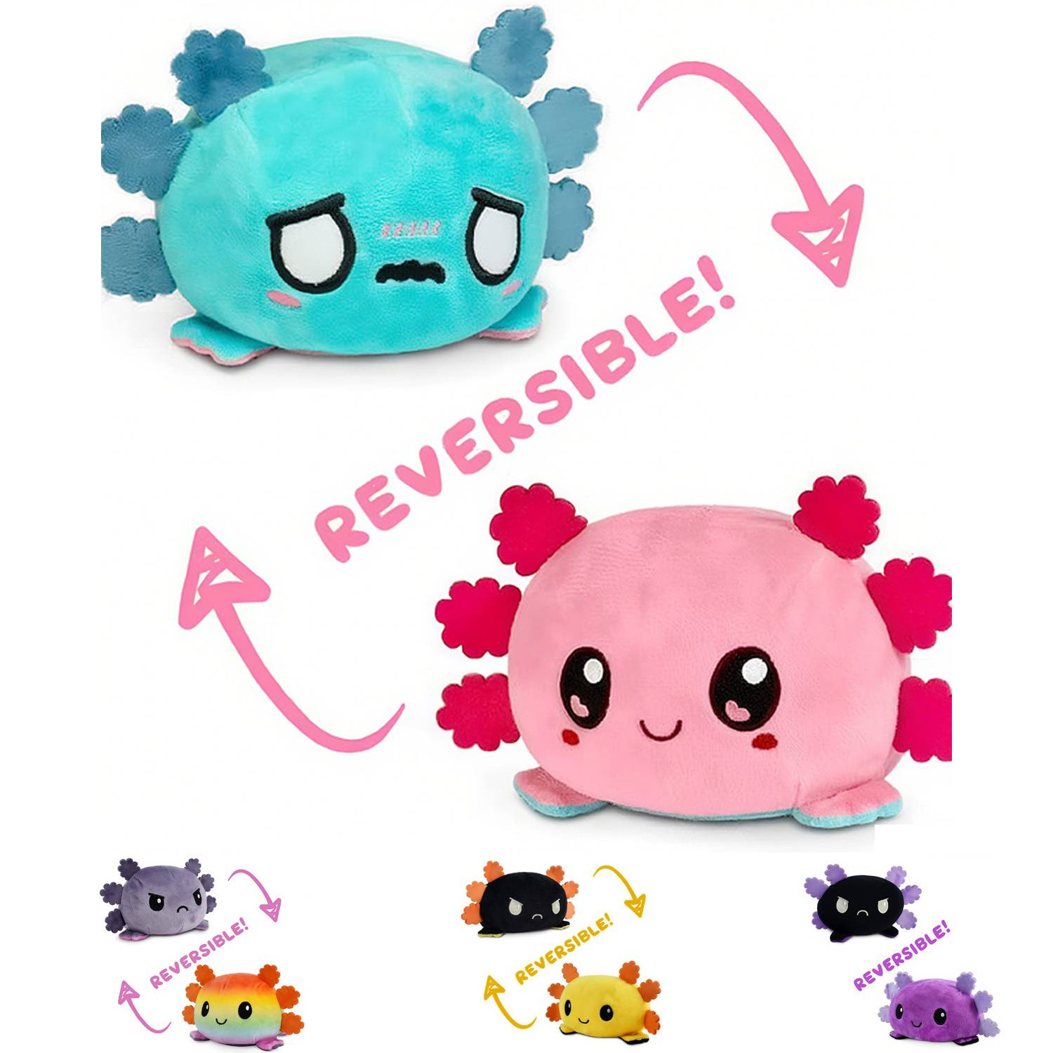 Reversible Axolotl Plush Stuffed Animal Toy 9