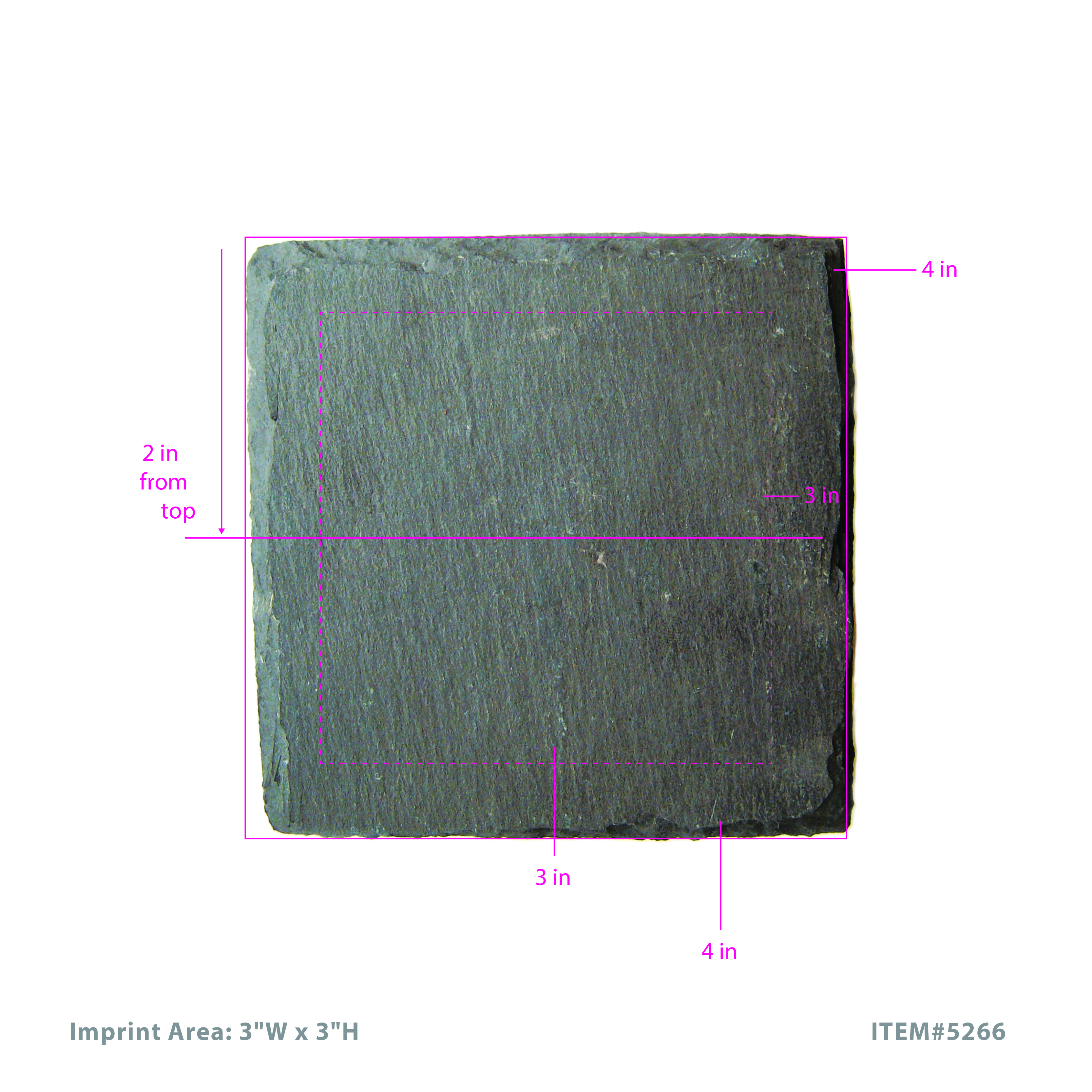Twine Living® Square Slate Coaster, set of 4 7