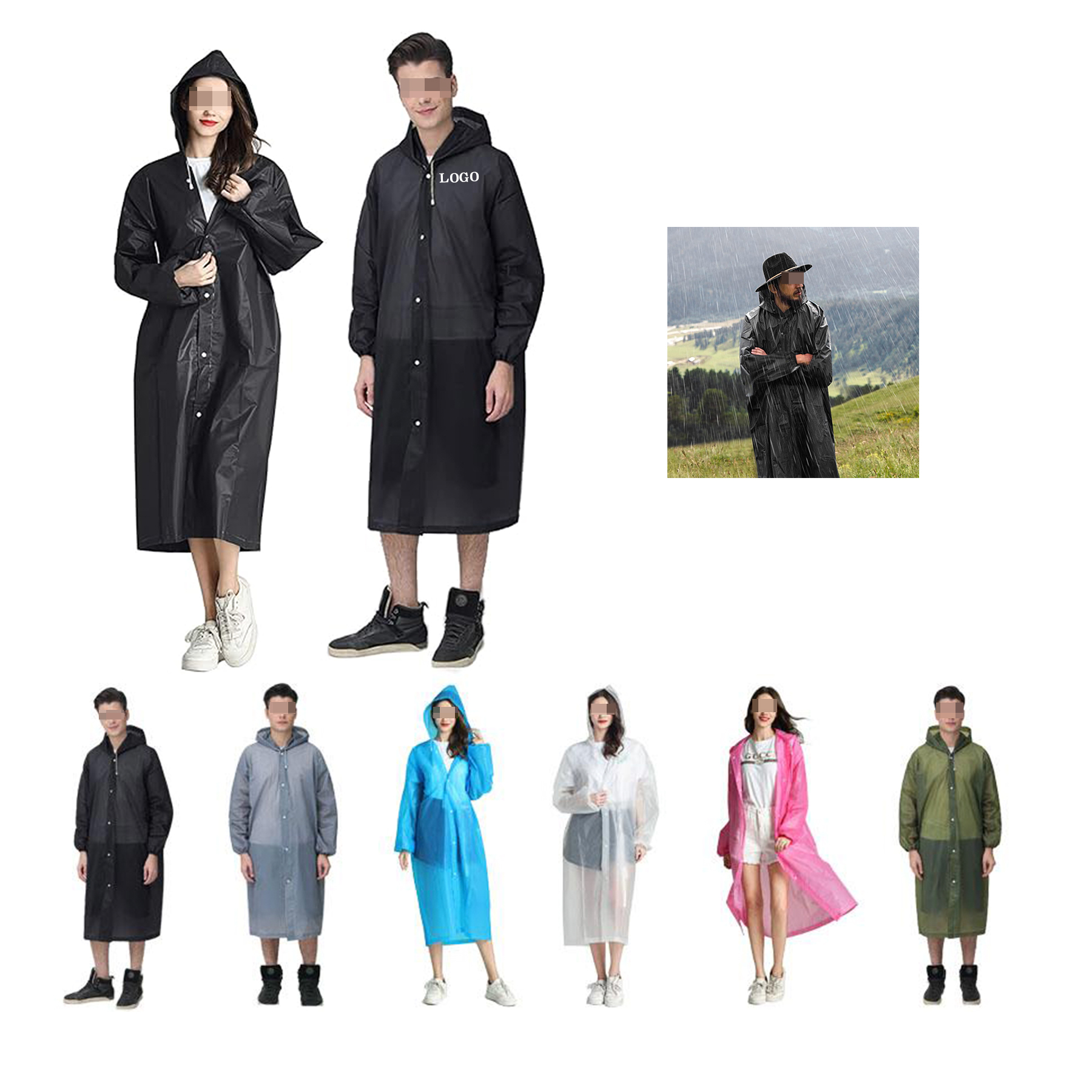 Reusable Raincoat Hood 2