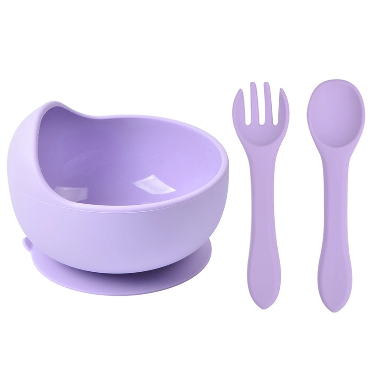 Silicone Suction Bowls for Baby with Spoon and Fork 9