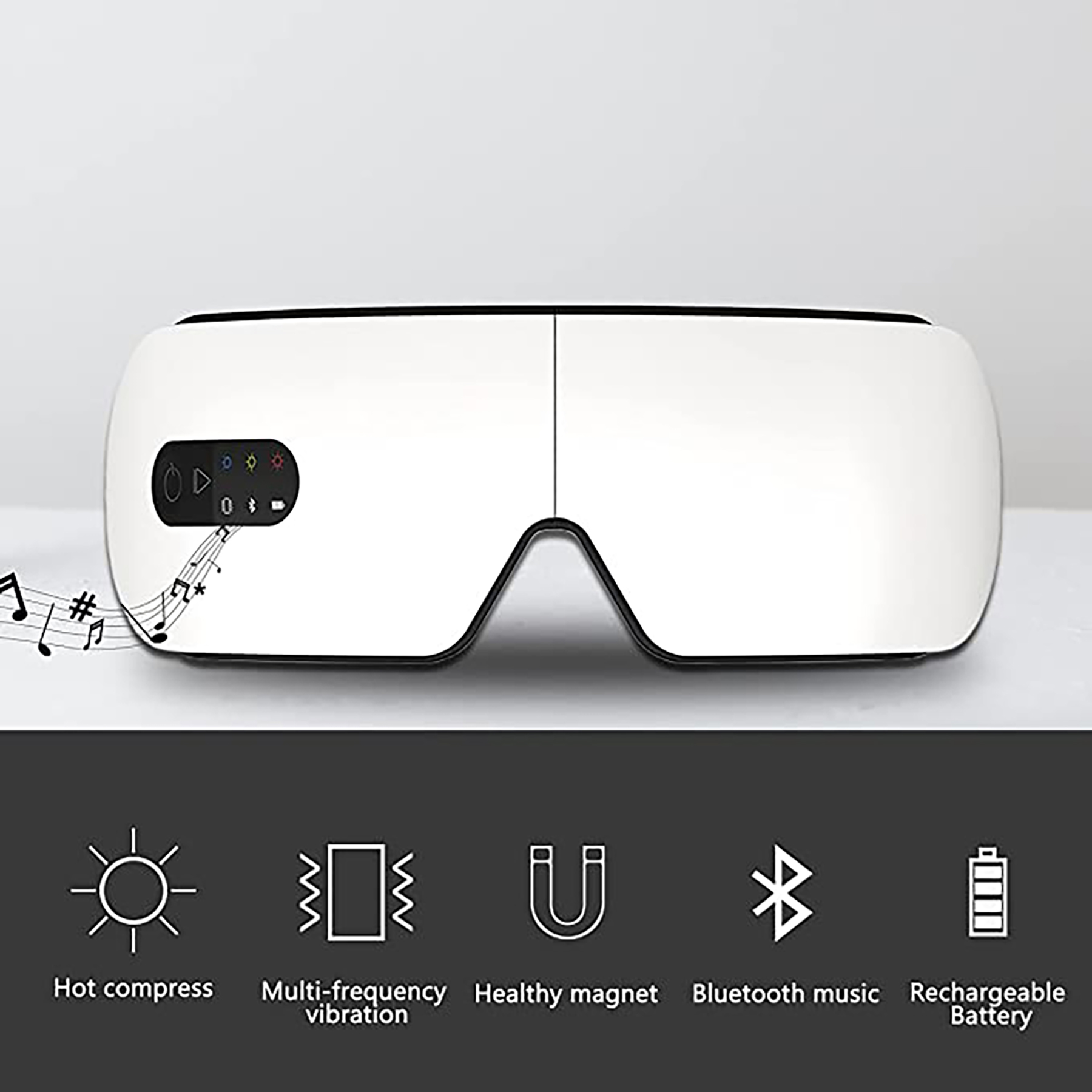 Rechargeable Vibration/ Bluetooth Music/ Heat Eye Massager 9