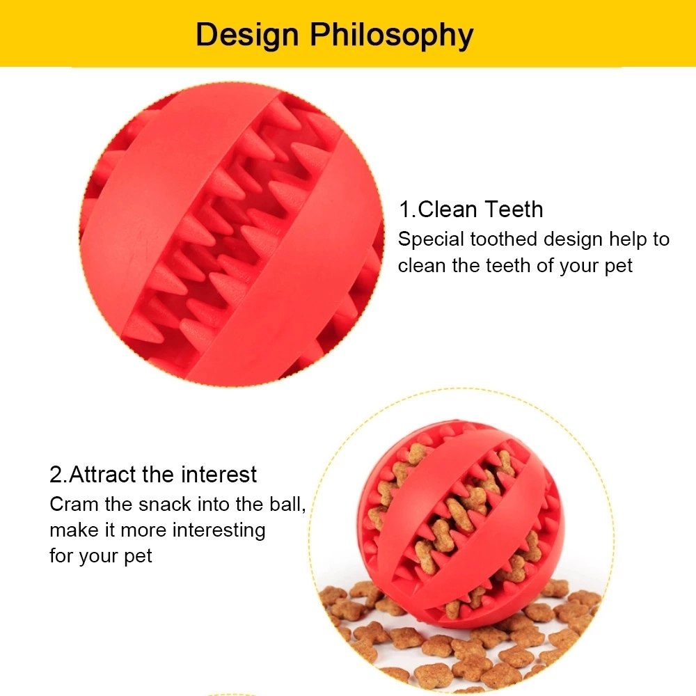 Interactive Rubber Balls For Dogs Puppy Cat Chewing Toys 2