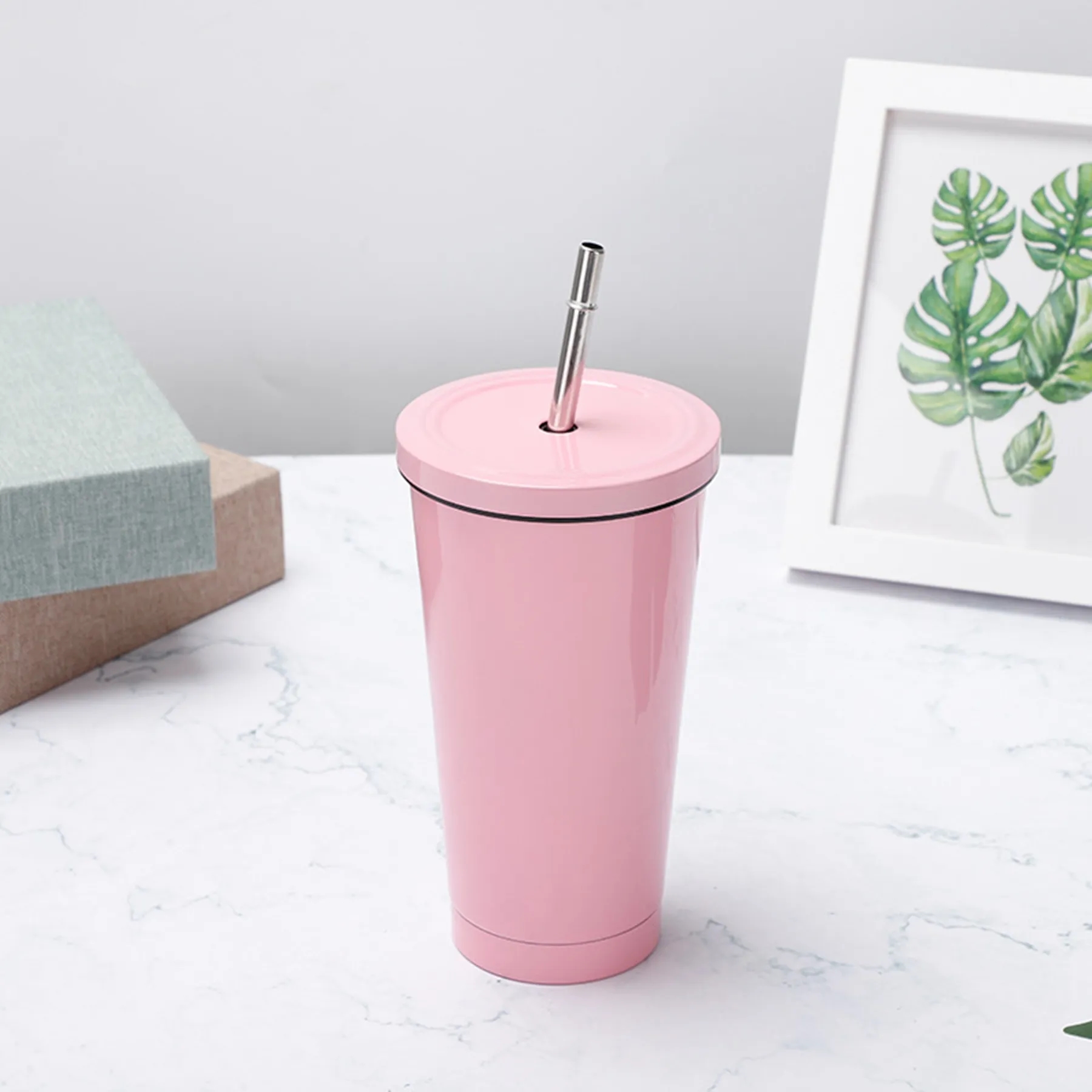 17 oz Custom Stainless Steel Tumbler with Lid & Straw 5