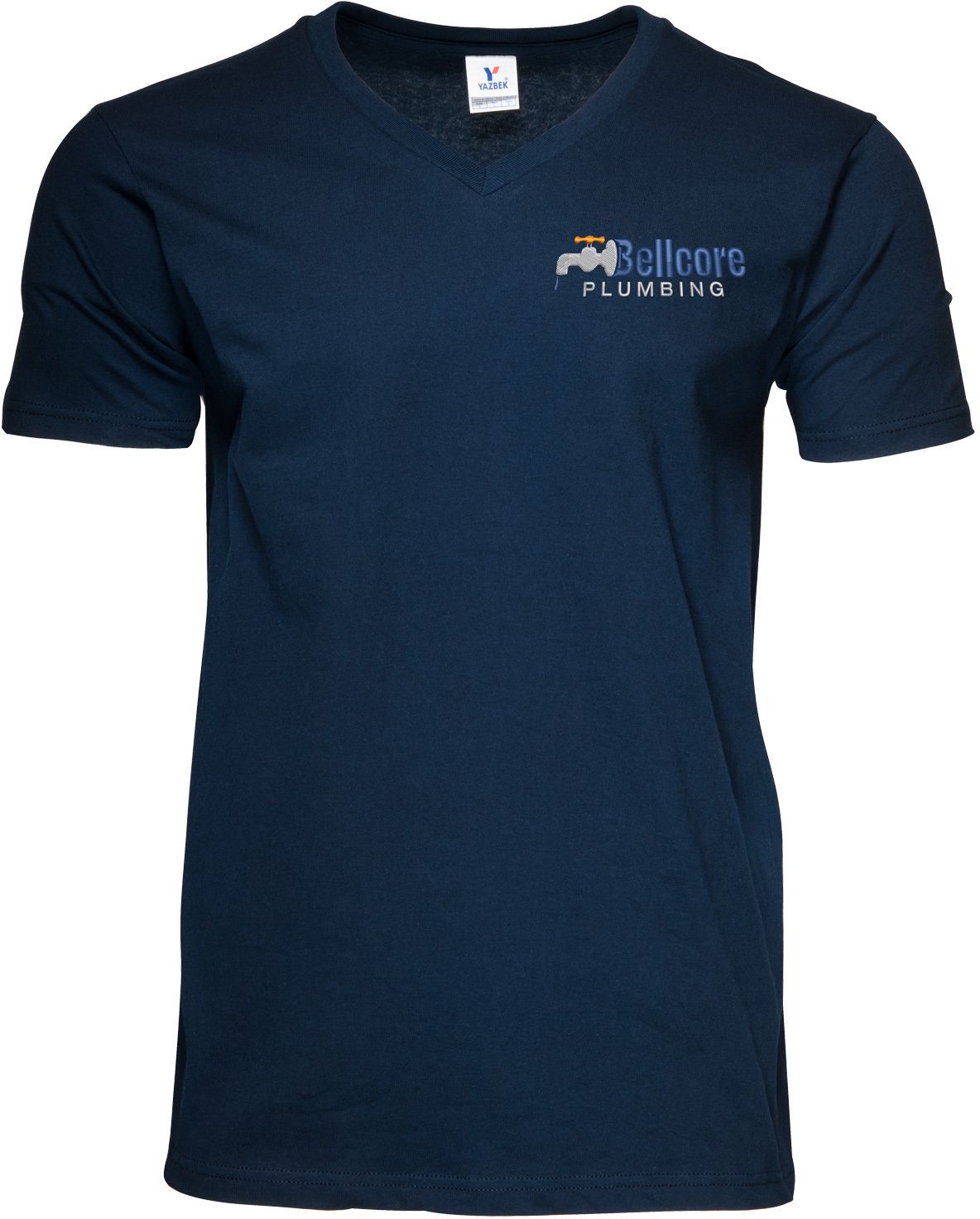 MENS V-NECK T-SHIRT EMBROIDERED 9