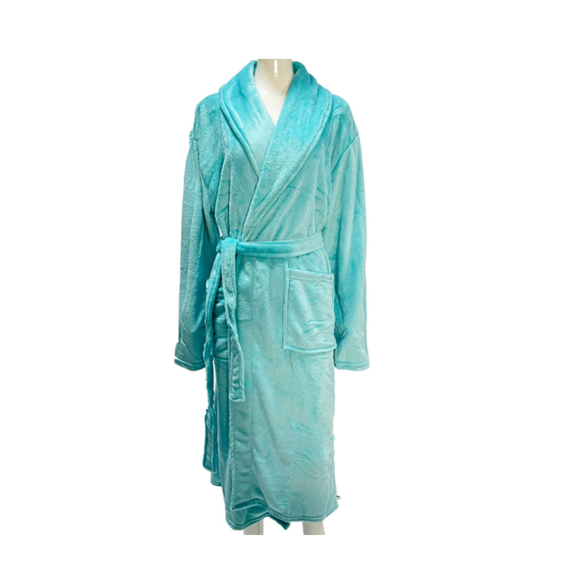 MOQ 25 PCS Soft Long Flannel Nightgown Bathrobe 3