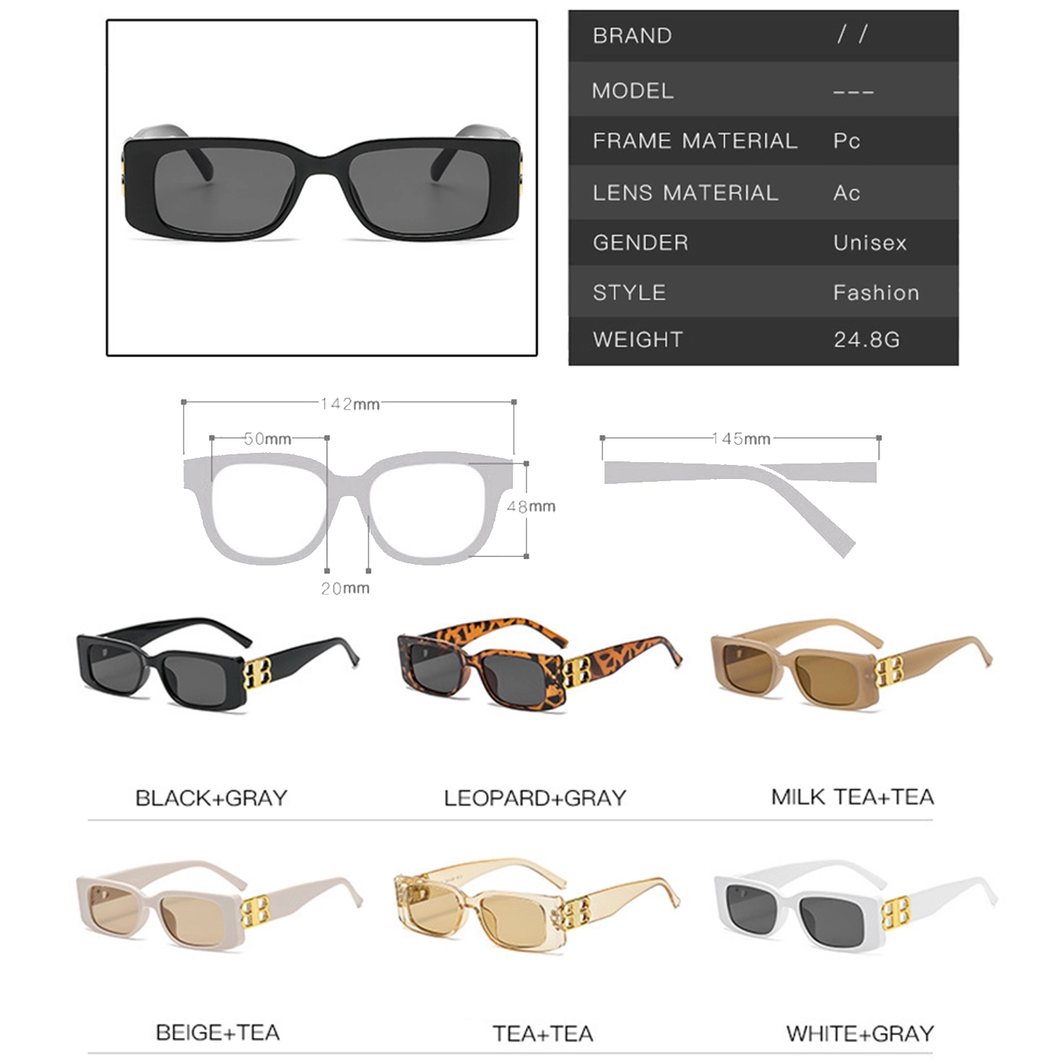 Retro Small Square UV Protection Sunglasses 9