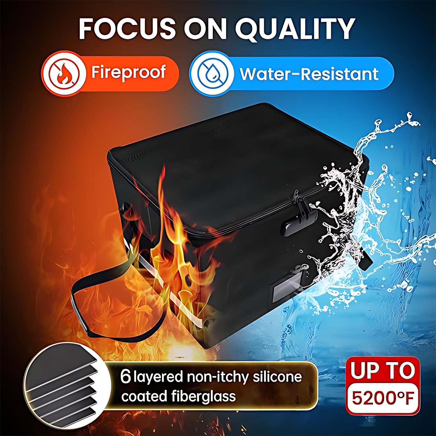Waterproof Fireproof Lockable Foldable Storage Box 4