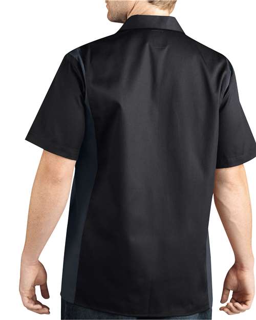 Two-Tone Short-Sleeve Work Shirt