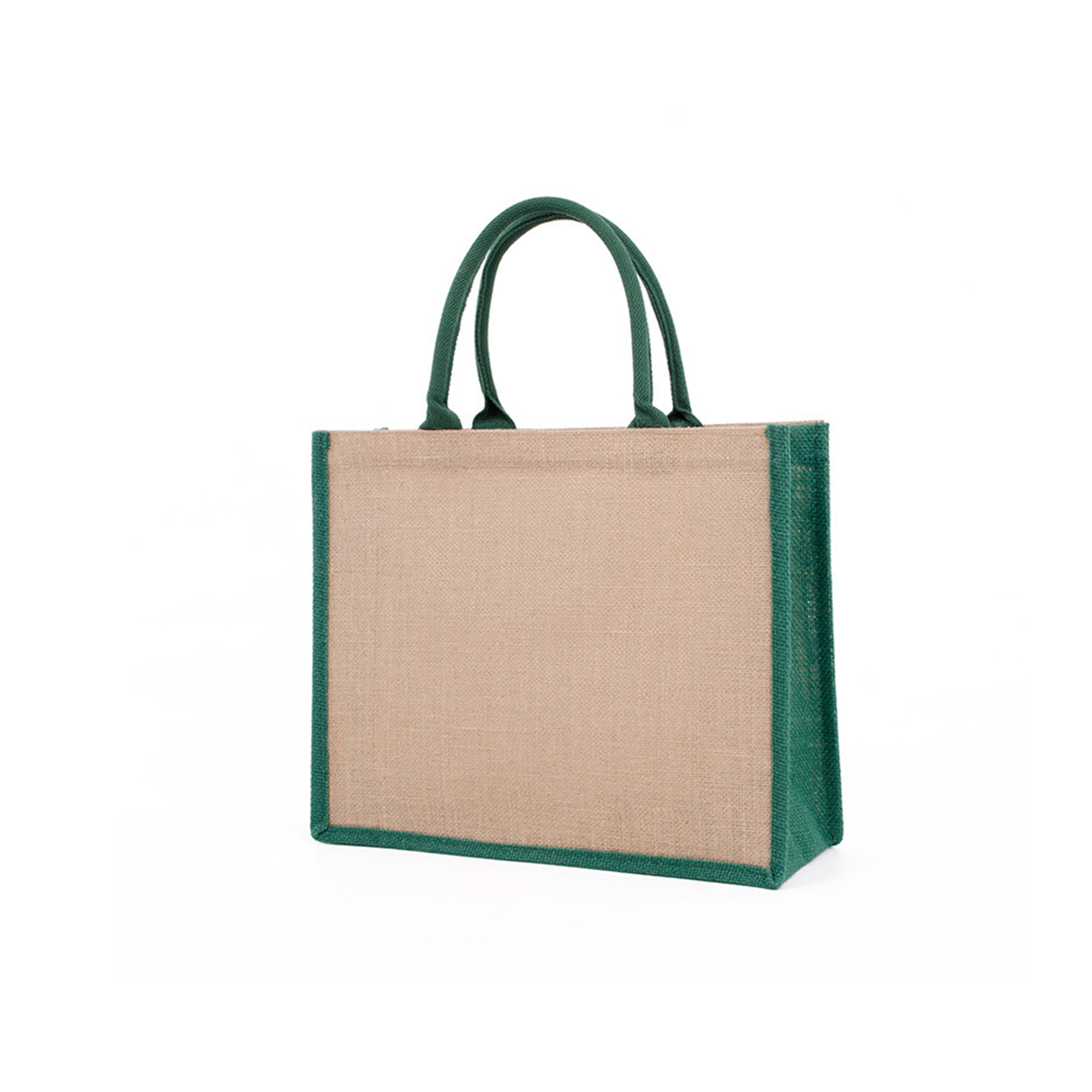 Jute Fabric Large Capacity Shopping Tote Bag, custom tote bag with logo imprint 3