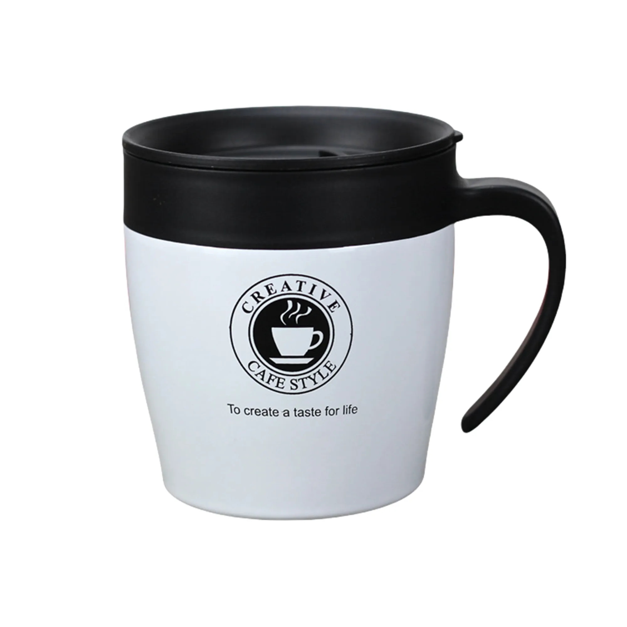 12oz Insulated Coffee Mug with Handle and Lid 6