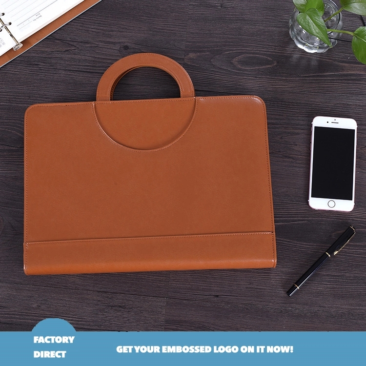 Leather Business Padfolio with folding Handles 3