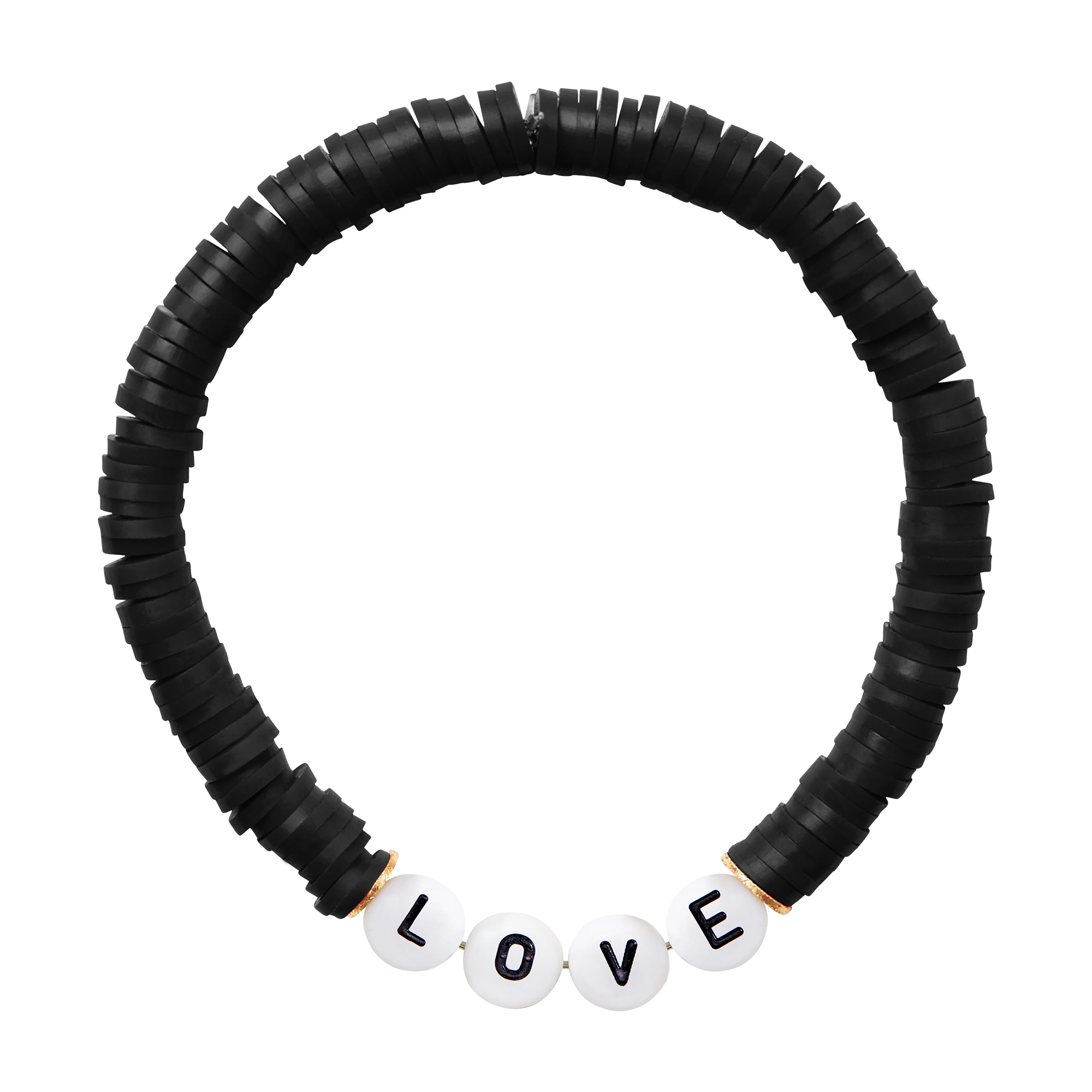 Handmade Bohemian Stackable Letter Beaded Soft Clay Bracelet 20