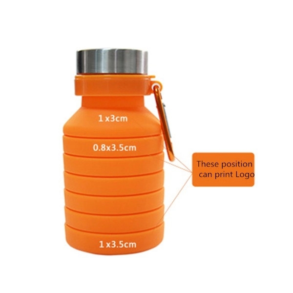 Collapsible Water Bottle,Reuseable BPA Free Silicone Jug 16