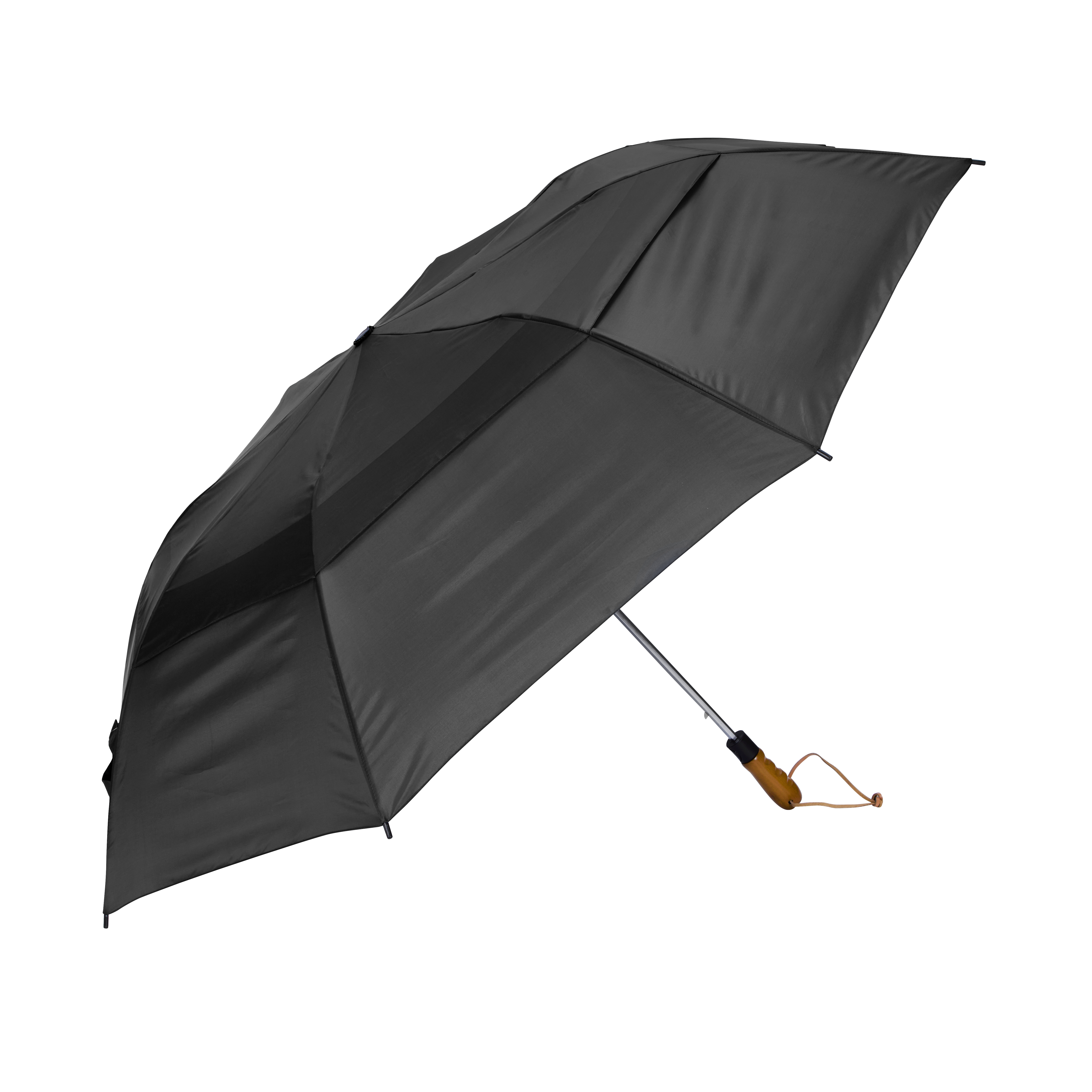 Shed Rain™ Windjammer® 58" Vented Wooden-Handled Auto-Open Jumbo Compact Umbrella 84
