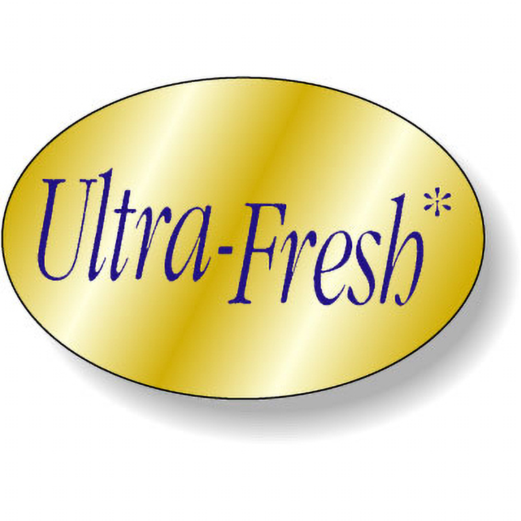 Bright Gold Foil Paper Flexo-Printed Stock Oval Roll Labels (1"x1.5")