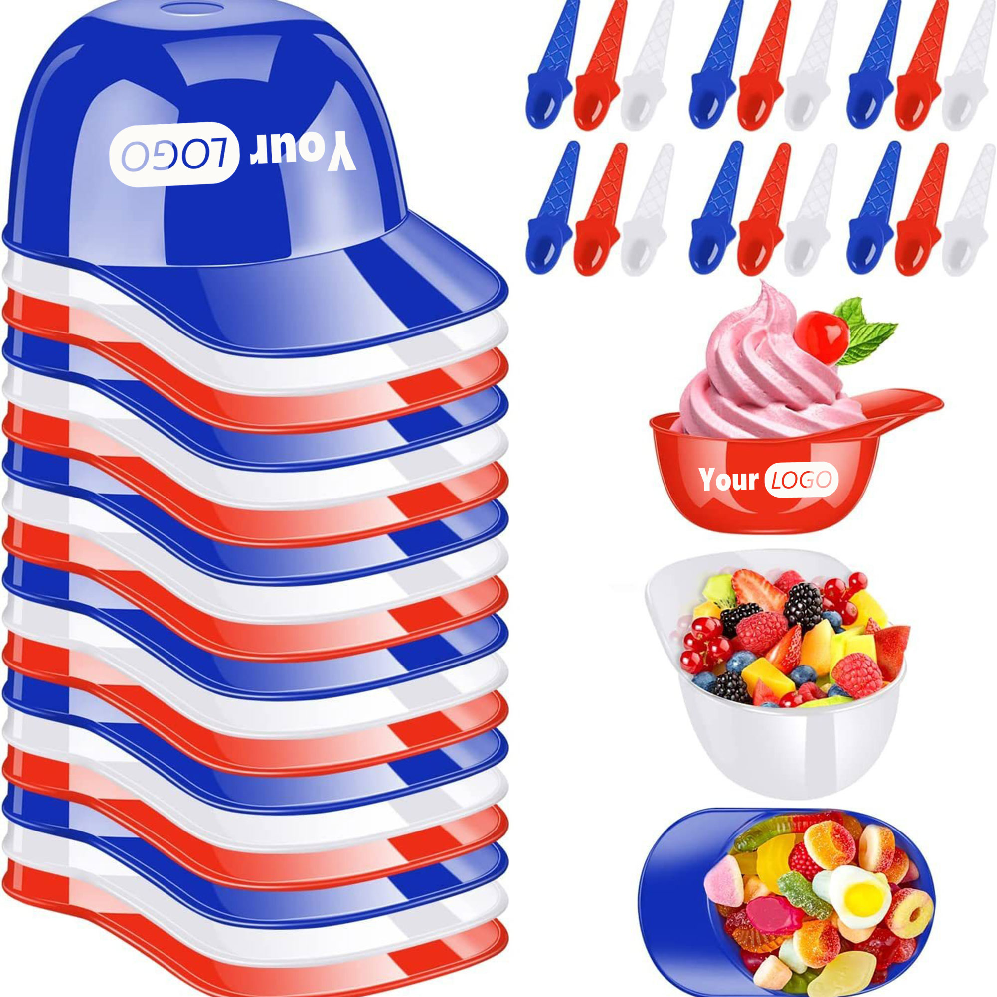 8oz Baseball Helmet Ice Cream Snack Bowl 1
