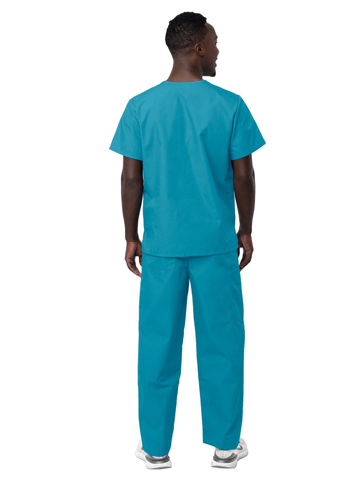 Adar - Sivvan - Unisex V-Neck Top Drawstring Pant Scrub Set 35