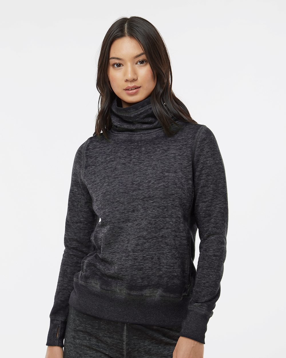 Women's Zen Fleece Cowl Neck Sweatshirt - 8930 6