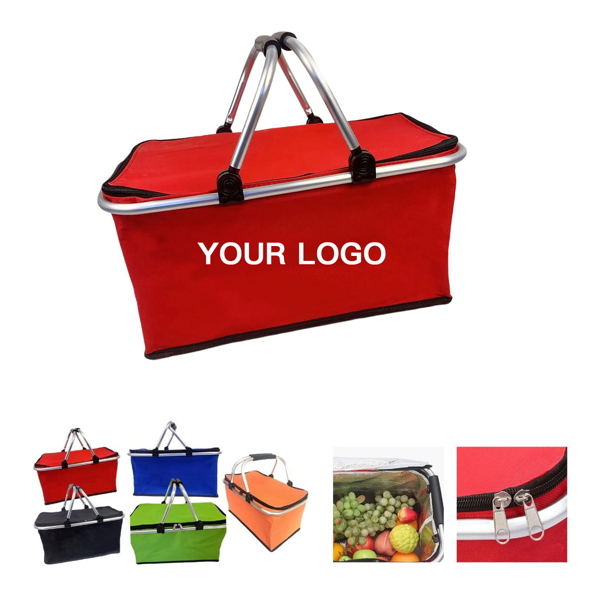 Large Picnic Basket with Thermal Interior 2