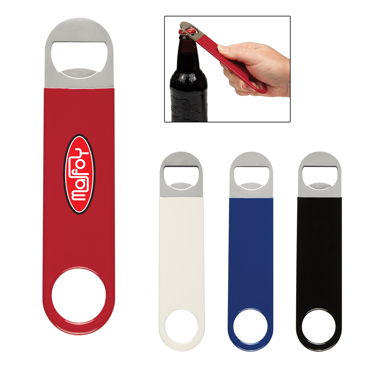 Large Vinyl Coated Stainless Steel Bottle Opener 3