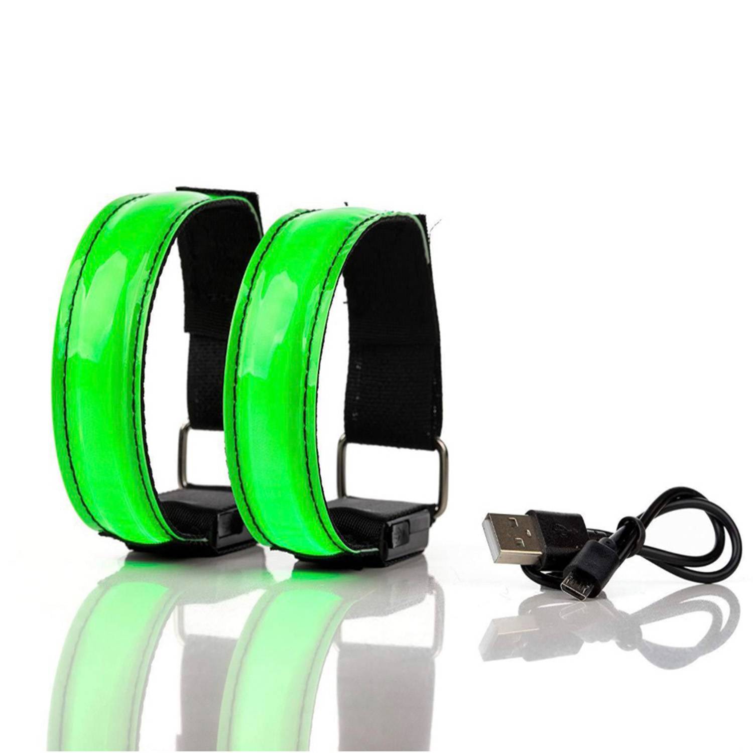 Battery Powered LED Slap Band Safety Armband Adjustable 6