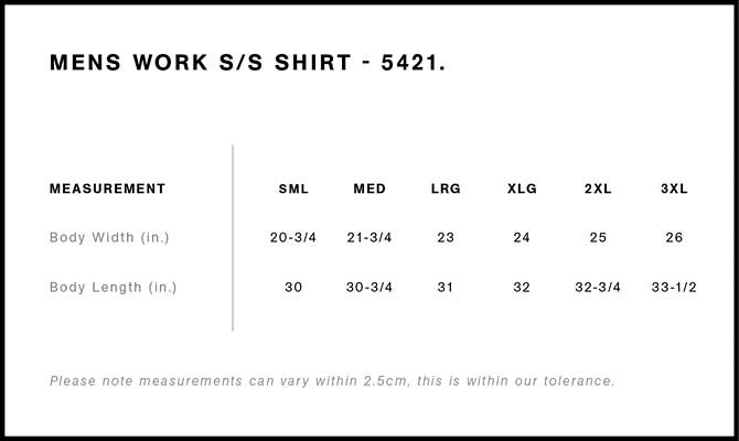 Work S/S Shirt | 5421 11