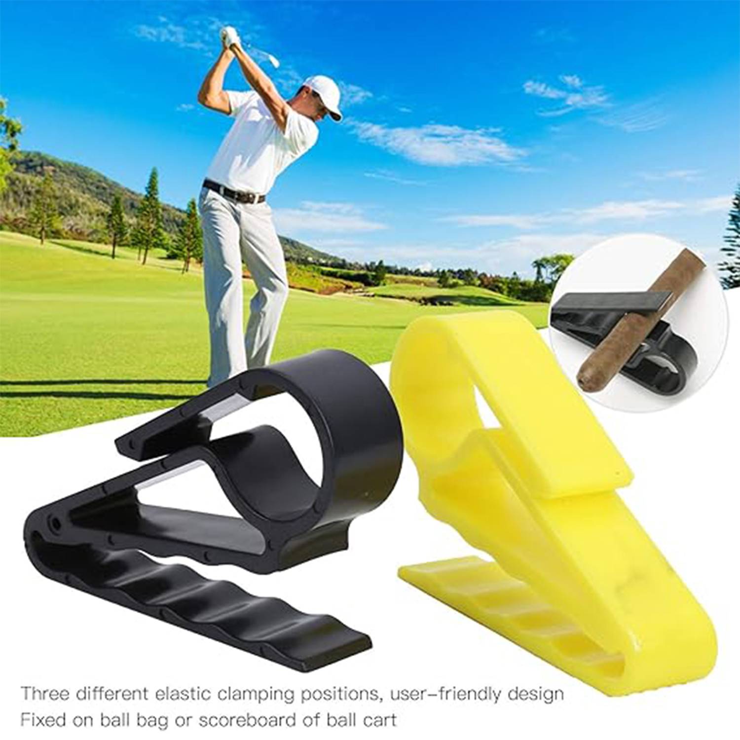 Golfer Cigar Holder Grip Clip 3