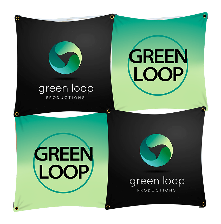 Floor Standing Grid Banner 56"x56" 1