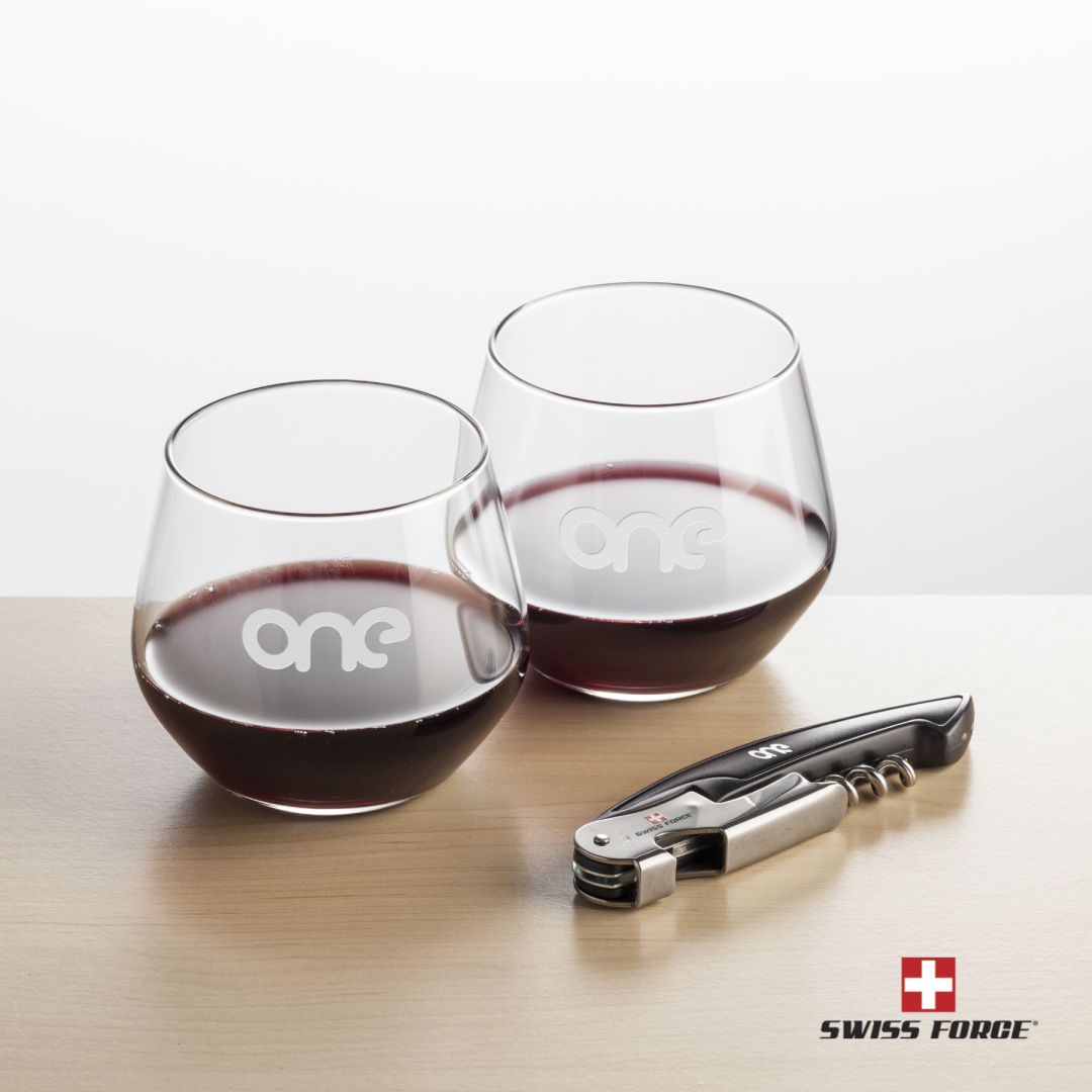 Swiss Force® Opener & Mandelay Stemless Wine