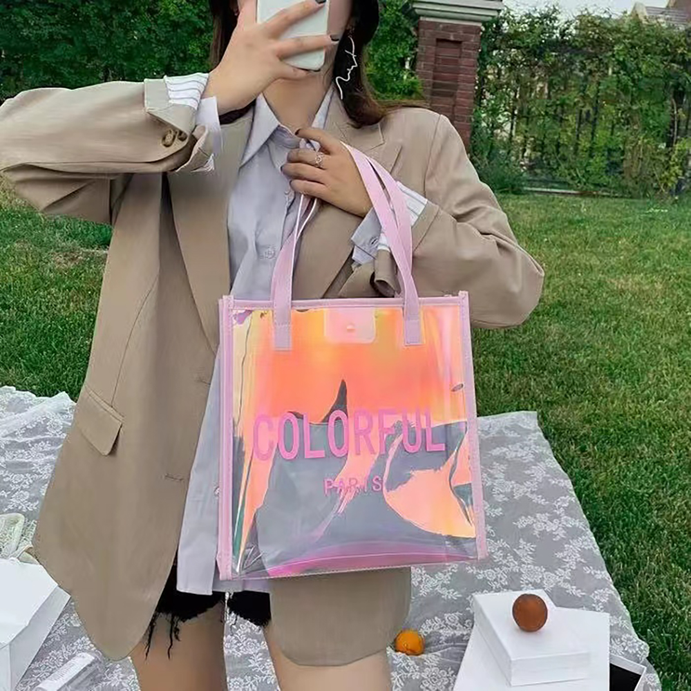 Hot-Selling Multi-Color Lady PVC Tote Bag 1