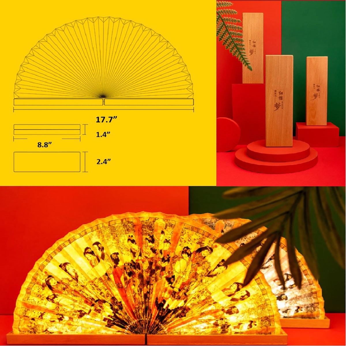 Exotic LED Fan Shape Folding Light Lamp 4