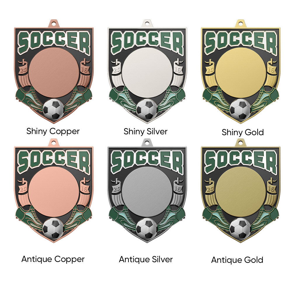 2" UV Printed Soccer Medals 8