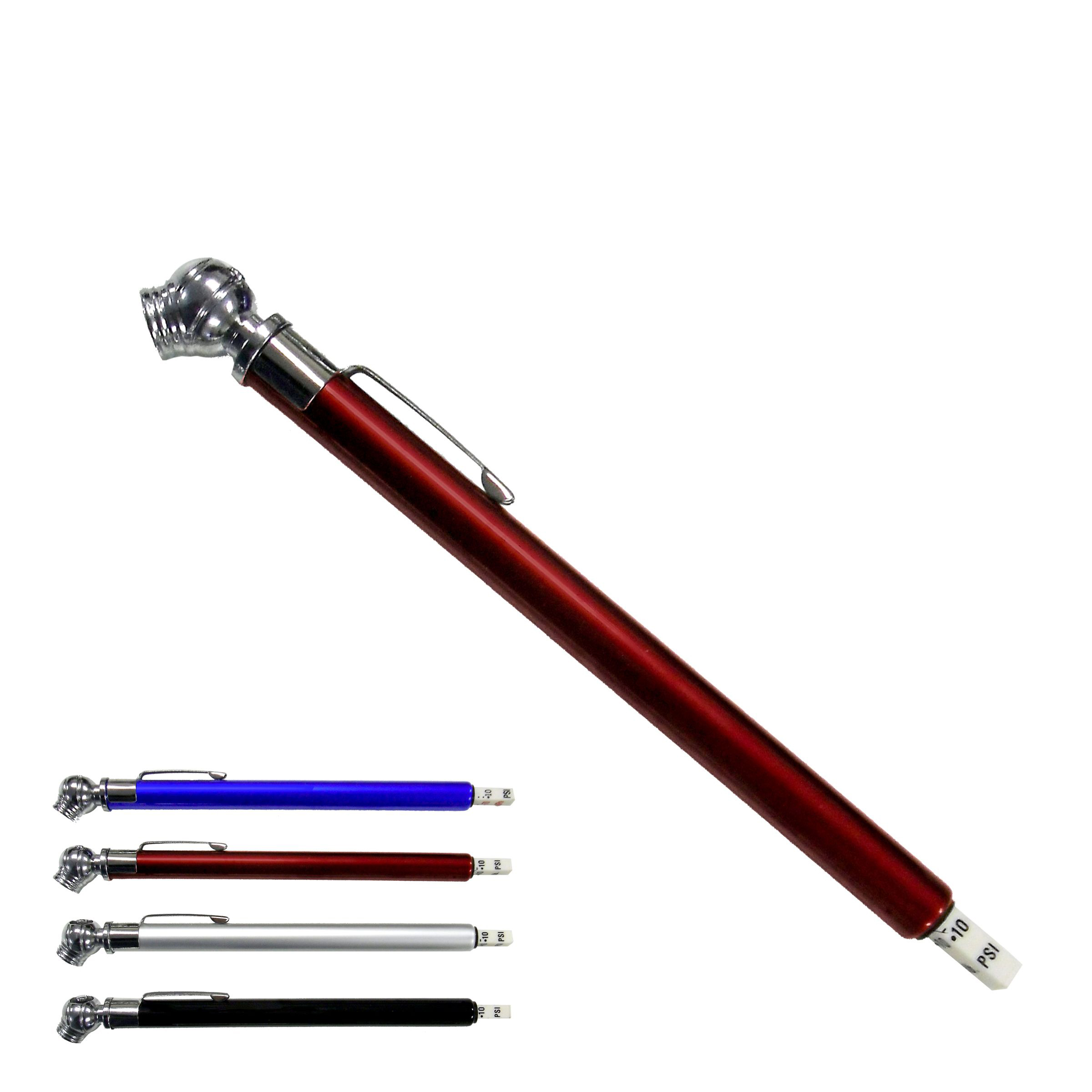 Auto Tire Pressure Gauge w/Chrome Colored Barrel 11